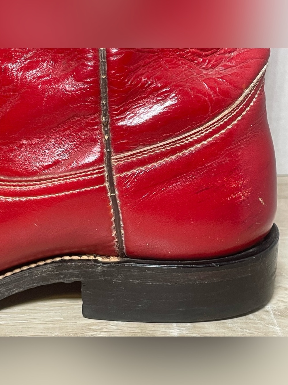 Vintage Red Leather Cowboy Boots - Roper Western Cowboy Ranch *read BELOW - Picture 7 of 16